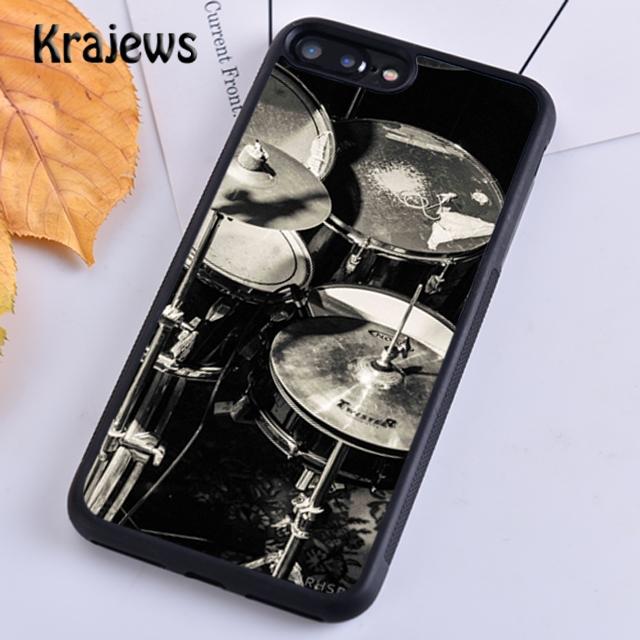 Krajews Husă de telefon moale cu tambur pentru instrument muzical pentru iPhone 14 5 SE 6s 7 8 plus XR XS 11 12 13 pro max Samsung S21 S22ultra