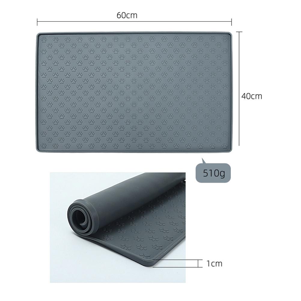 Mata pod miski dla zwierząt, bez BPA, silikonowa mata do karmienia zwierząt, wodoodporne akcesoria dla zwierząt zapobiegające rozlewaniu jedzenia i wody