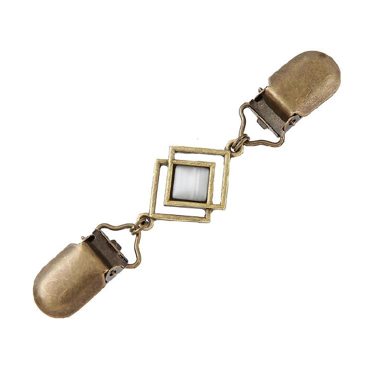 Timeless Zinc Alloy Cats Eye Stone Dress Clip Secure Blouse Pin And Waistband Fastener Secure Skirt Fastener For Women