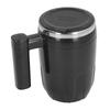 Self Stirring Coffee Mug Rechargeable with Lid Portable Electric Magnetic Automatic Mixing Black