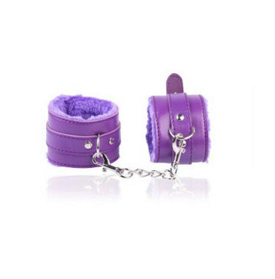 Glossy PU Leather Handcuffs/Anklets - Adult Couples Toy