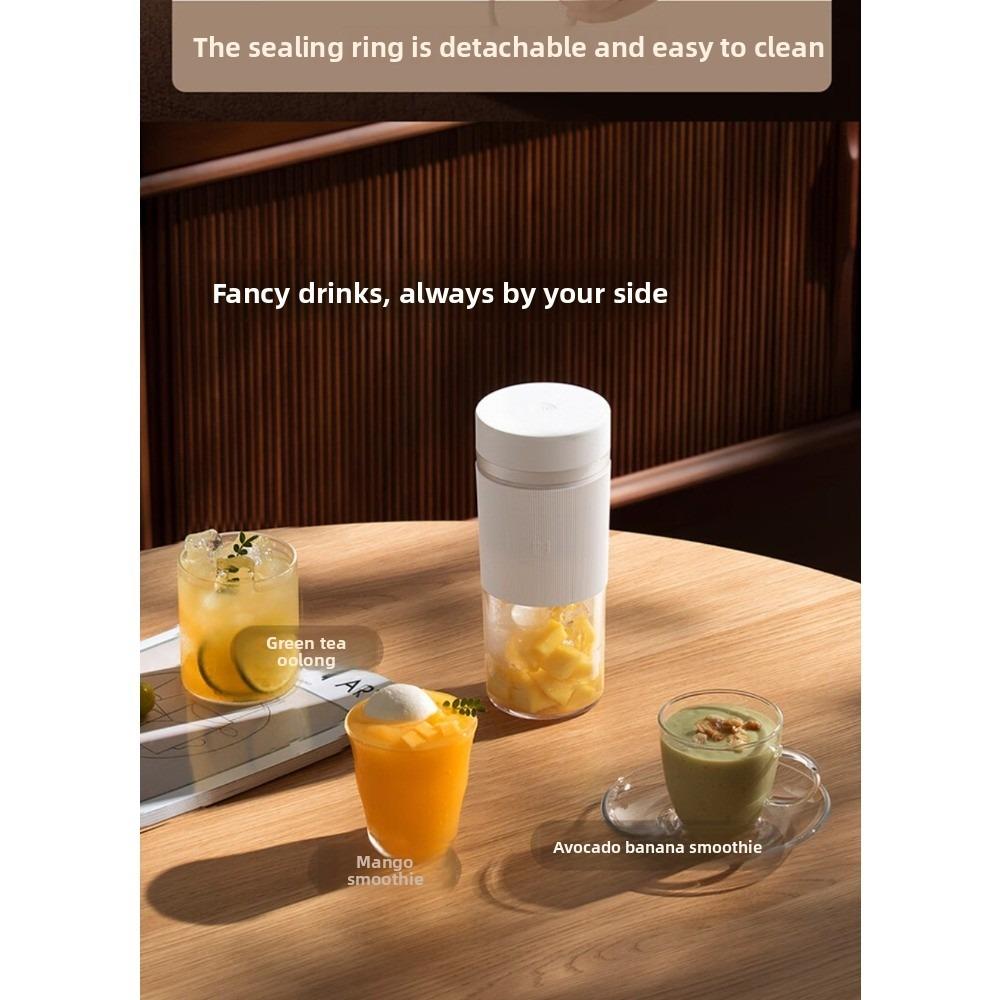 Mijia Portable Juicer Cup 2, Wireless Charging Mini Blender, Rechargeable Personal Size Juicer Bottle for Travel & Home