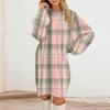 Women's Round Neck Casual Long Sleeve Plush Dresses