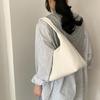 Shoulder Bag for Women Retro Pu Leather Clutch Purses Simple Hoboes Handbag with Zipper Closure Evening Underarm Purse