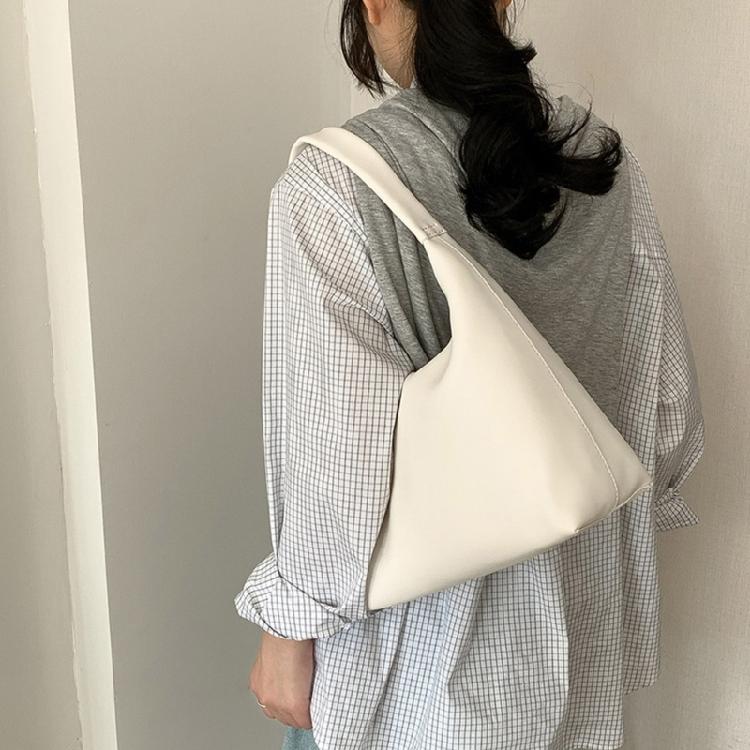 Shoulder Bag for Women Retro Pu Leather Clutch Purses Simple Hoboes Handbag with Zipper Closure Evening Underarm Purse
