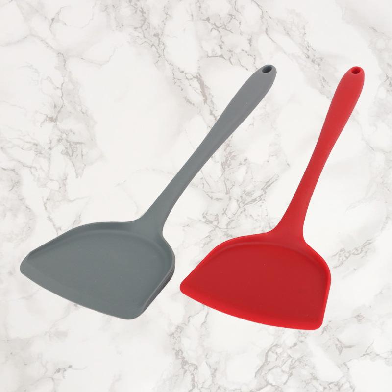 Silicone spatula non-stick pan cooking shovel high temperature resistant household frying shovel cooking spoon frying fish shovel kitchen silicone