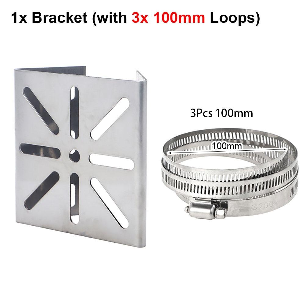 1 Satz Universelle Überwachungs-Halterung mit 100/200 mm langem Bügel-Kamera-Montagepanel für Außenmast