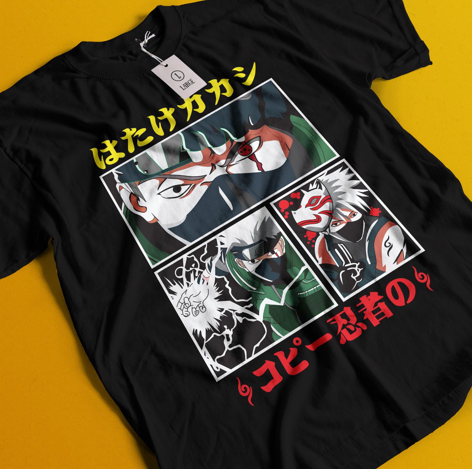 Kakashi T-Shirt Mens Womens Tees Top Naruto Tshirt Jiraya Shirt Madara Orochimaru Itachi Uchiha Gaara 4XL