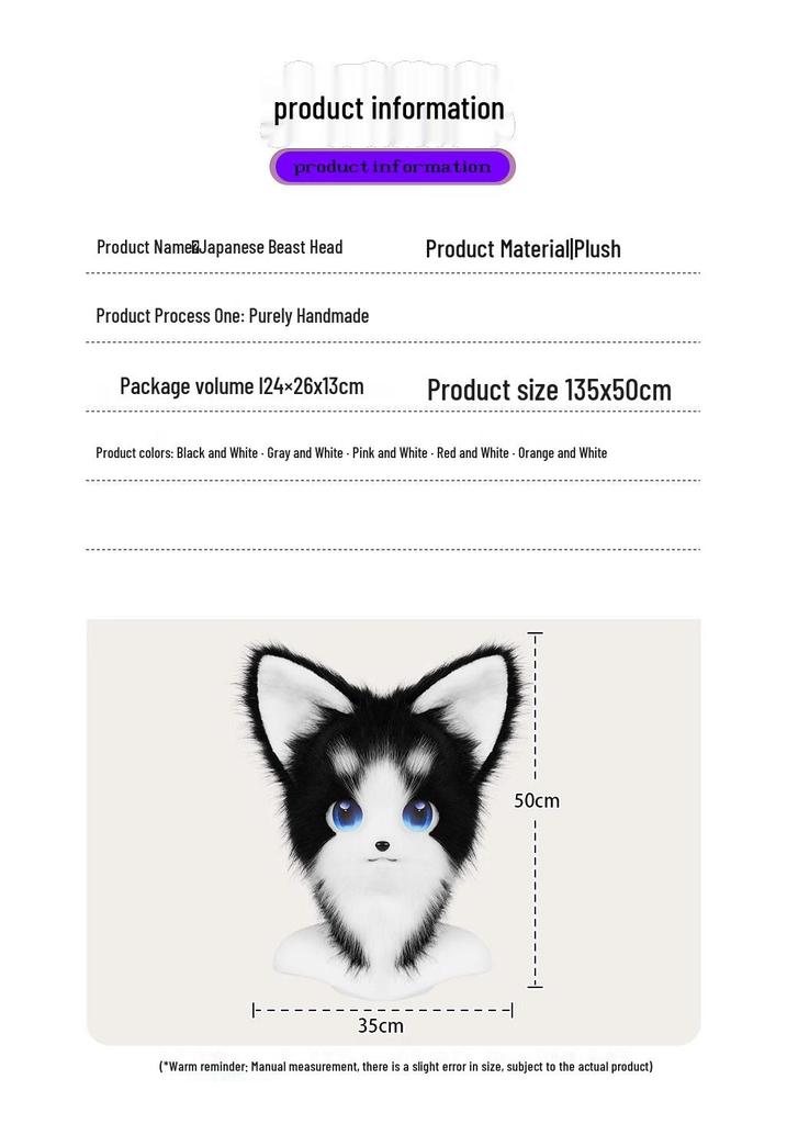 Halloween Katzen Fursuit Kopf - Tragbar, Plüsch, Auf Lager für Cosplay