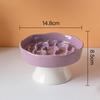 Pet Slow Feeder Bowl Ceramic Elevated Cat Bowl Protects Cervical Vertebrae Pet Supplies