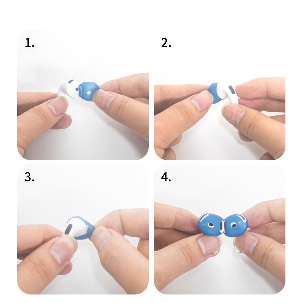5 Pairs Ultra-thin Ear Tips Silicone Ear Caps New Ear Cover for AirPods 4 Headphone Accessories