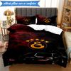 3PCS Galatasaray Football Club Crest Bedding Set 2D Printing (Includes 1 Duvet Cover + 2 Pillowcases Coreless), Bedroom decor,Fan gift