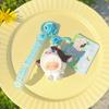 Farm Plush Colorful Animal Keychain Cute Resin Key Ring Accessory In Orange Blue Pink