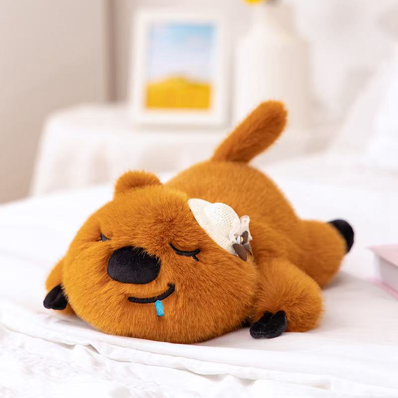 23/33Cm Liggende Houding Zittende Houding Bever Pop Gevuld Pluche Speelgoed Figuur Cartoon Anime Kussen Schattig Kindercadeau Leuke Pop