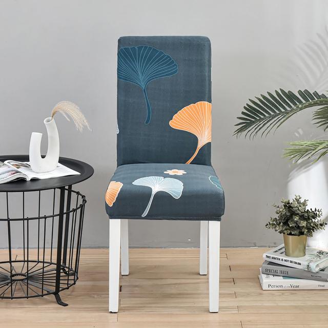 Stretchy Printing Chair Cover For Living Room Machine Washable Backrest Chair Seat Protective Covers Chair Slipcovers Restaurant Banquet Event