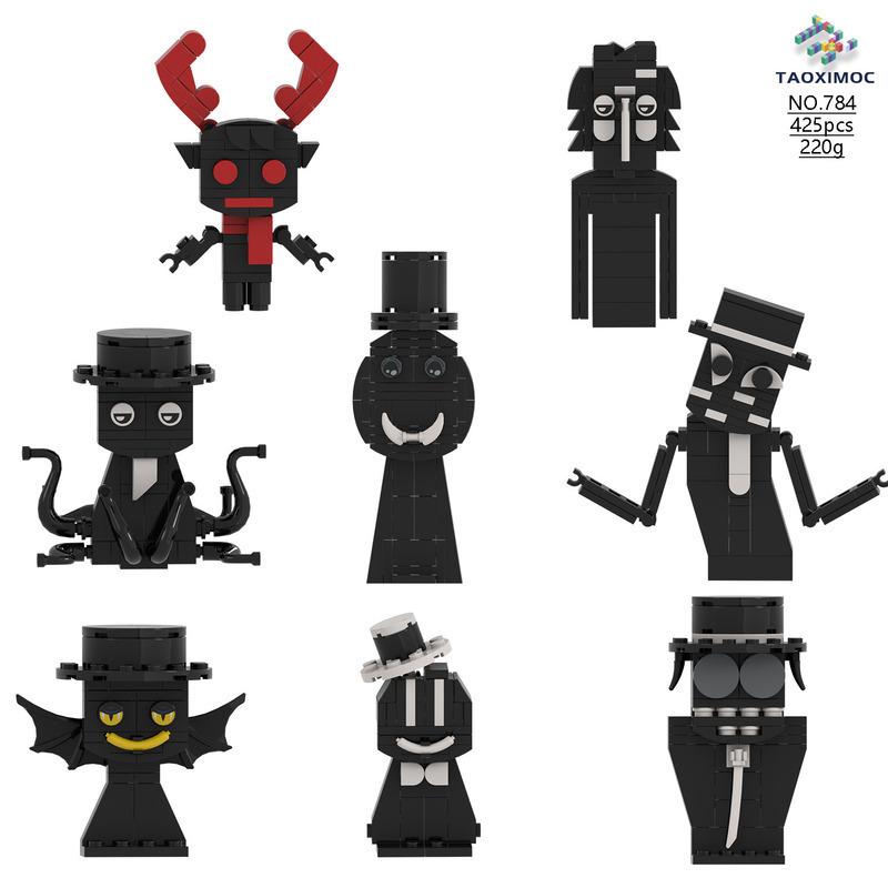 Sprunki Giocattoli Playset Blocchi da Costruzione Set di Blocchi da Costruzione Sprunki Horror Grigio Wenda Simon Tunner Oren Figura di Costruzione Sprunki Mini Set