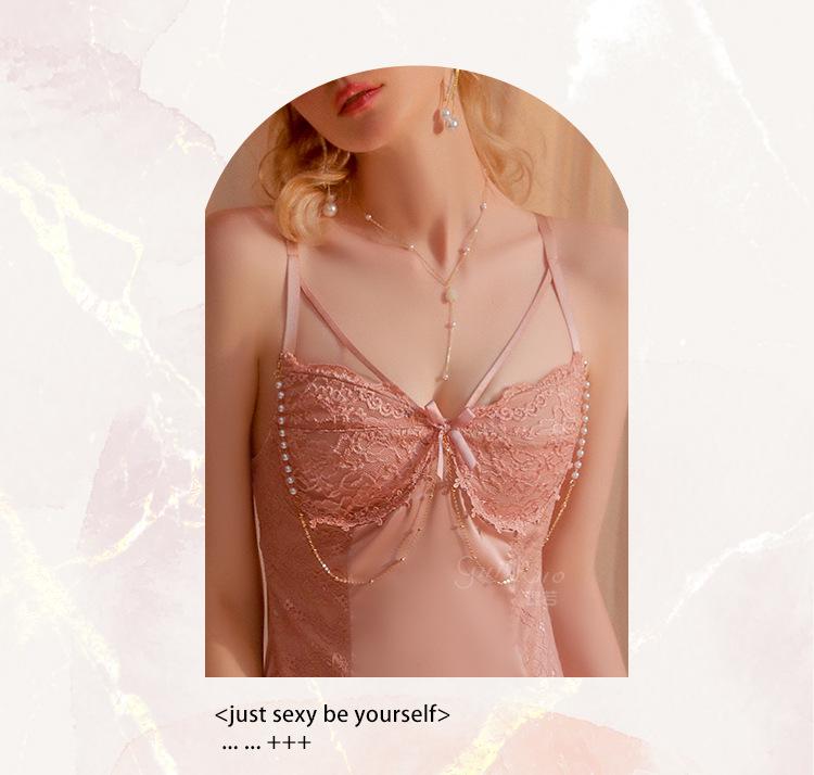 Damen Herbst/Winter Casual Camisole Nachthemd mit Brustpolster & Bequemer Morgenmantel Homewear Set