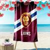 Lions Heart Print Beach Towel, Large Soft Quick Dry Towel for Beach Camping Swimming