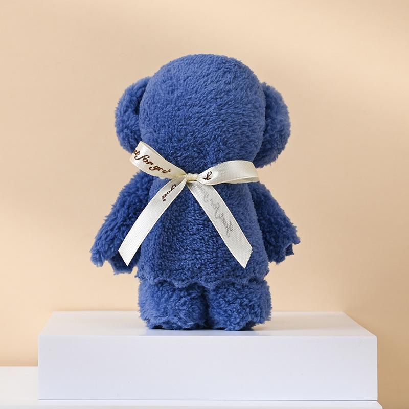 Coral Fleece Teddy Bear Towel Gift Box for Weddings and Promotions