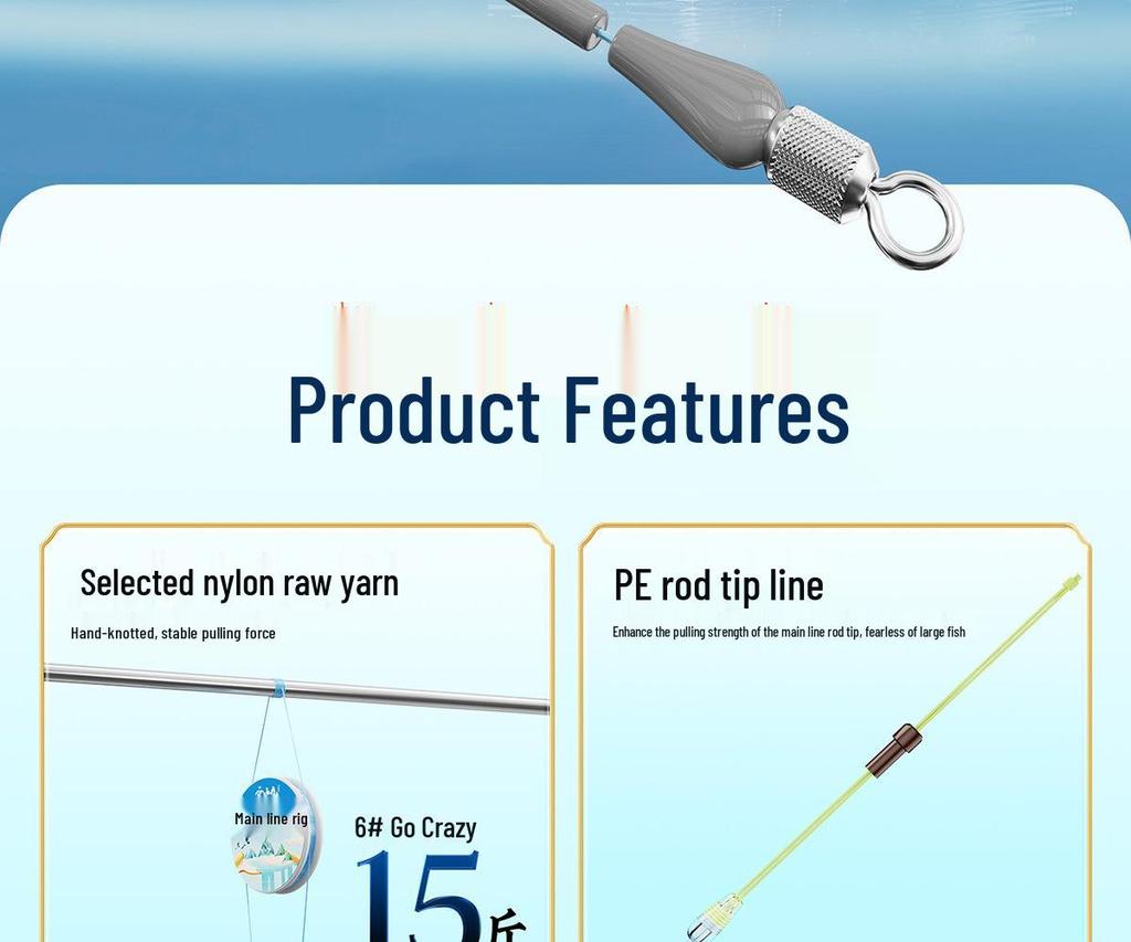 Xiao Feng Fishing Line Set: High-Strength Nylon, 4 Spools, Prepped Main Line, Low Stretch – Ideal for Wild Fishing.