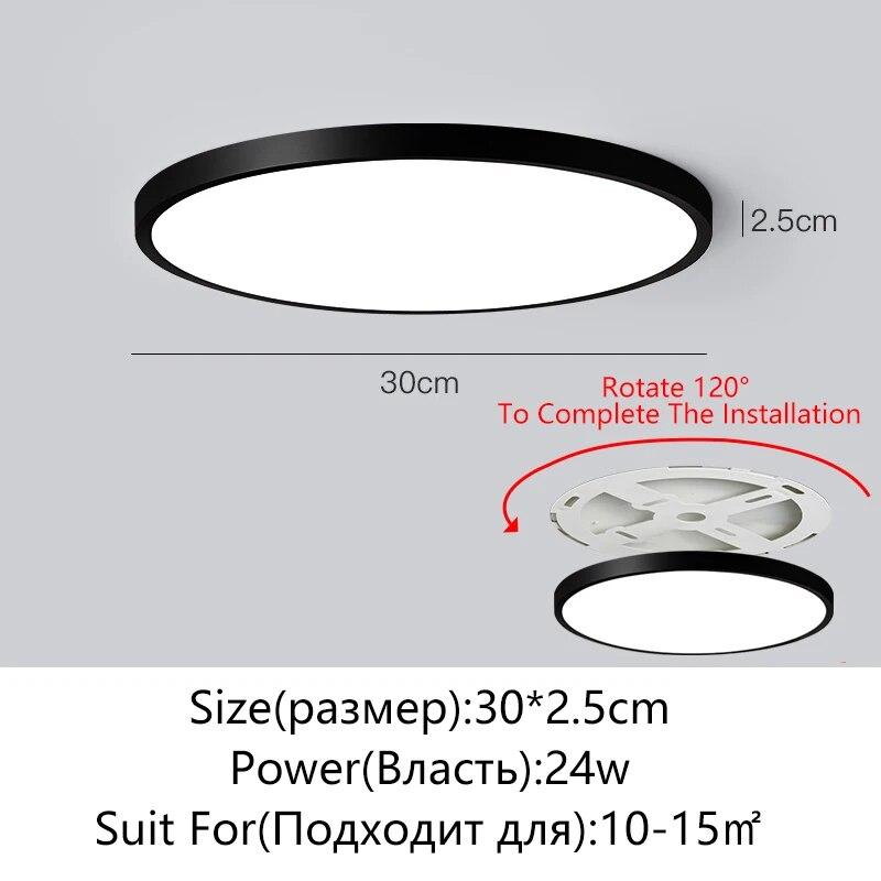 Plafoniera LED ultra-subțire pentru cameră de zi, modernă, minimalistă, intrare pe culoar, sufragerie, iluminat pentru dormitor, lămpi de bucătărie