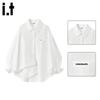 :CHOCOOLATEit French Style Long-Sleeve Cotton Shirt Jacket
