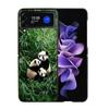 Panda Baby, Giant Panda Family Phone Case For Samsung Z Flip 7 6 5G Galaxy Z Flip4 Z Flip5 Z Flip3 Coque Black Hard PC Shell Pro