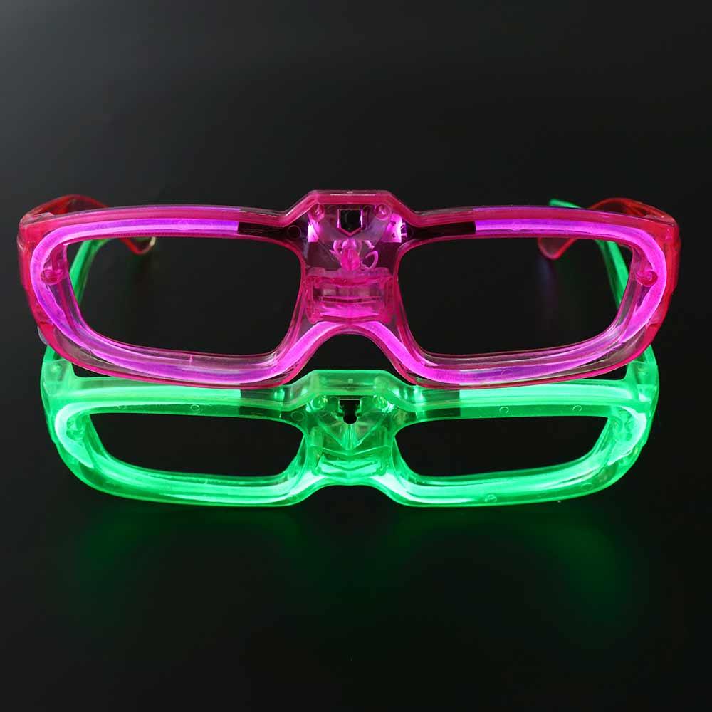 LED Glasses Adult Glow Sticks Glasses Luminous Glasses Shutter Shades Glasses Flashing Glasses