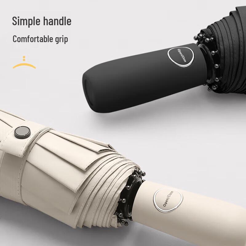 Meidu 12-Rib Tri-Fold Semi-Automatic Umbrella