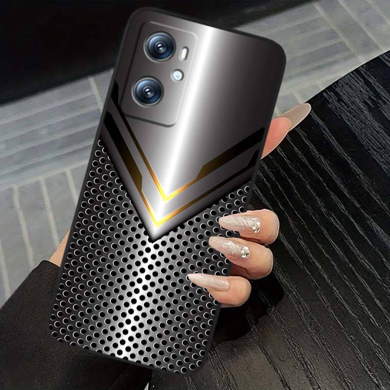 

Художественный металлический узор Чехол для телефона OPPO Reno 5 6 7 A96 A40 A58 Realme GT A74 A78 Neo2 A74 A78 Find X5 X3 X7 X8 Черный OPPO A72