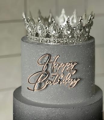 1 Pieza Letras Doradas Inglesas Acrílico Decoración de Pastel Fiesta de Cumpleaños Accesorios de Postre