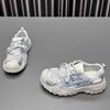 Leather mesh ugly cute dad shoes girl 2025 summer new thick-soled hollow thin breathable casual sports shoes tide