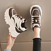 Chunky Sole Platform Sneakers Women's Lace-Up Thick Bottom Vulcanzied Shoes Female Pu Leather Non-Slip Sports Shoes Woman