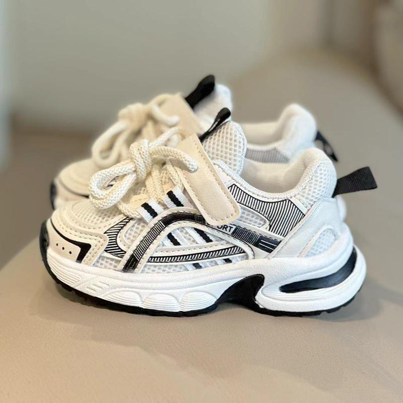 

2024 Kids Breathable Mesh Sneakers for Boys and Girls - Spring & Fall Collection 21-25 size, set of 5 чорний