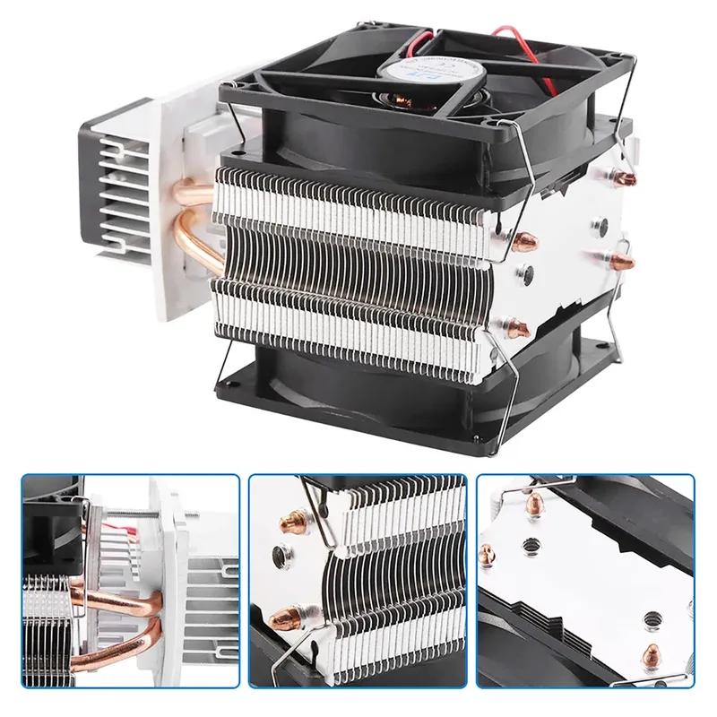 Practical Thermoelectric Peltier Semiconductor Cooler Refrigeration Cooling System Heatsink Kit Fan 12V for Air Cooling
