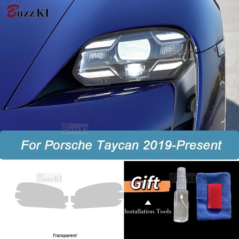 Per Porsche Cayenne 958 Macan Panamera 971 Taycan 911 Pellicola Protettiva Fari Auto Vinile Oscurato Nero Fumè Adesivo Trasparente