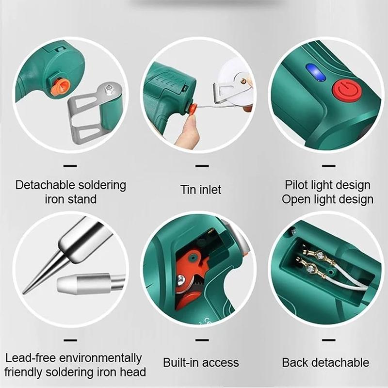 Electric Soldering Iron Gun Hand-Held Internal Heating Soldering Iron Automatically Send Tin Gun Soldering Welding Repair Tool