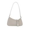 Retro Crescent Handbag for Women - Autumn 2024 Trend, Solid Color, Textured Design