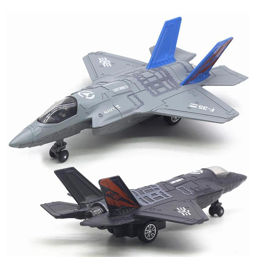 Simulation Alloy Diecast Metal Pull Back Aircraft Airline Plane Black