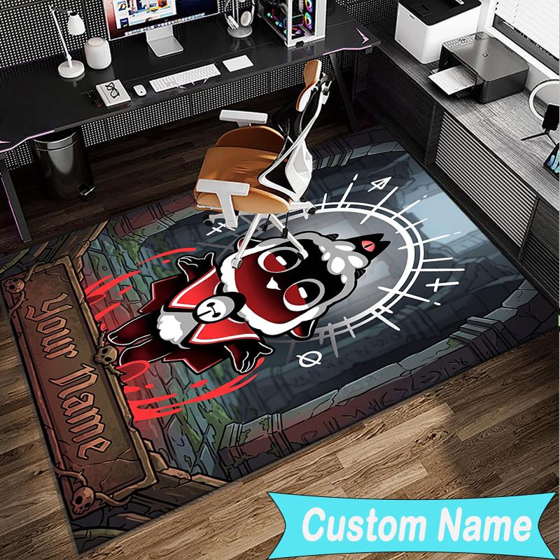 Custom Name Rug Cult Lamb Game Fantasy Area Rug Suitable for Indoor And Outdoor,Carpets for Homes, Offices,Living Rooms,Home Decor,Christmas Gift