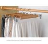 Stainless Steel Pant Trouser Hanger No Trace Trouser Hanger with Clip Portable Pants Clips