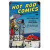 Vintage Hot Rod Comics Car Metal Poster   Garage Tin Sign Retro Automotive Decor with Classic Cars Easy Hang with PreDrilled