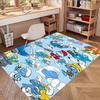 Blue Smurfs Print Rug, Washable Floor Carpet, For Entryway Dorm Laundry Room Office Study, Home Decor Birthday Christmas Gift