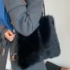 Autumn new plush handbag simple fashion furry women's bag high value fashion shoulder bag bag
