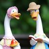 Sitting Couple Duck Garden Statues Gift Choice Add Charm To Home Outdoor Duck Garden Ornaments