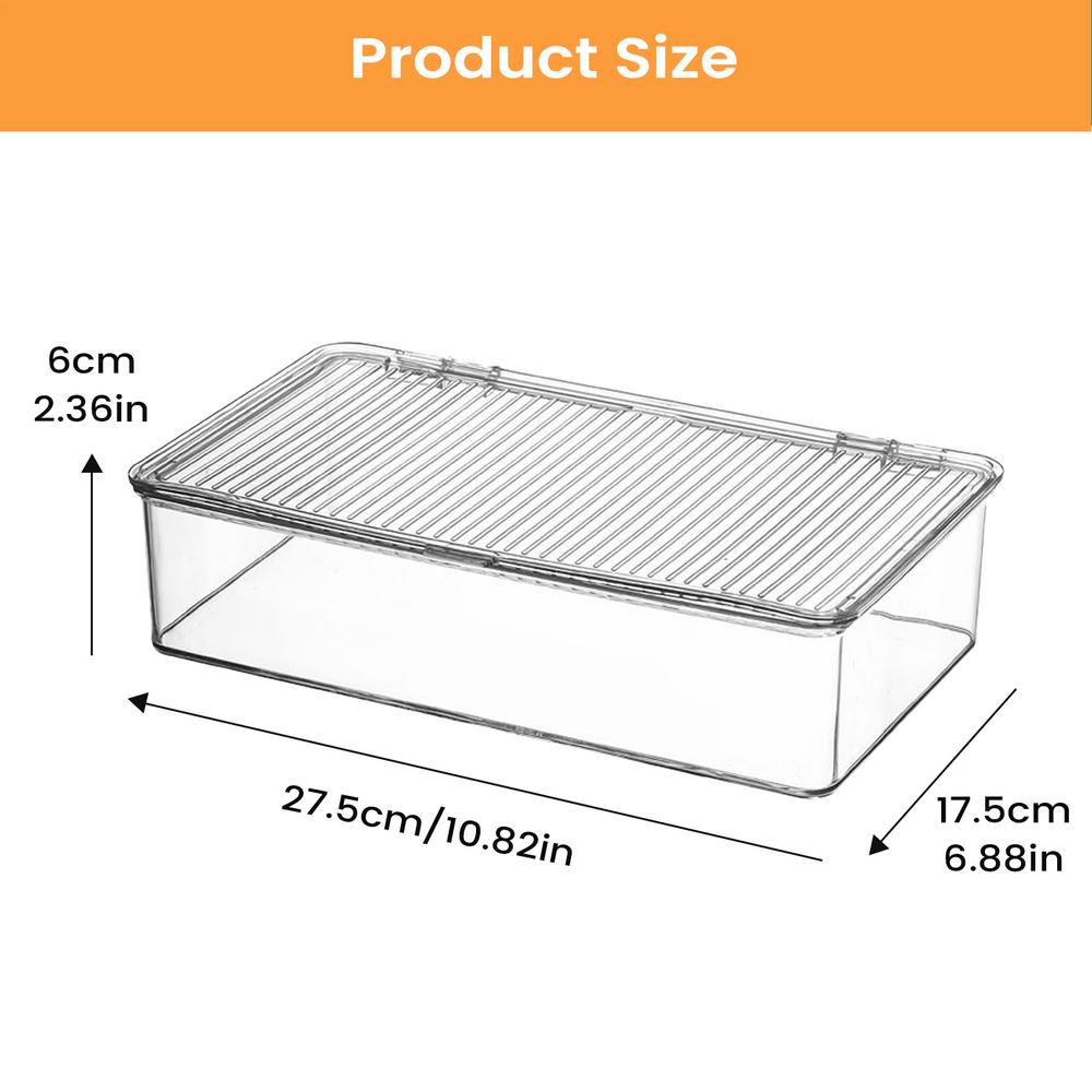 

Clear Organizer Bins Dustproof Transparent Desktop Organization With Lid Desk Organizers Bins For Bathroom Kitchen Home Dorm