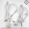 Japanischer Standard C17 Winkel-Netzkabel mit umklappbarem zweipoligem AC-Stecker