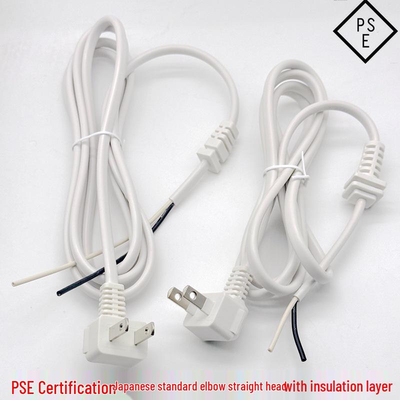 Japanischer Standard C17 Winkel-Netzkabel mit umklappbarem zweipoligem AC-Stecker