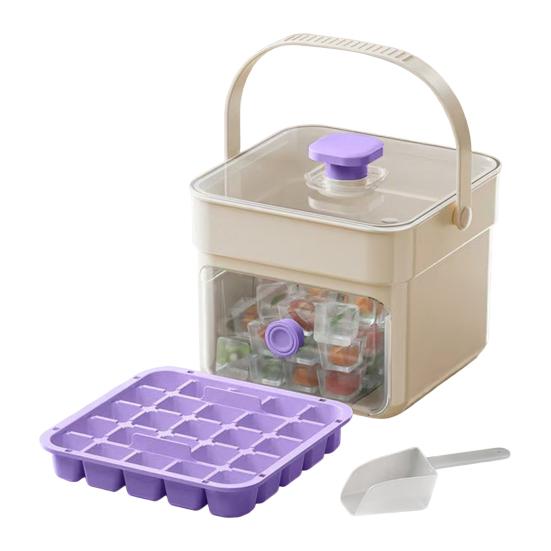 Ice Cube Mold with Lids And Container Press-to-release Ice Tray Double Layer