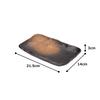 Mino ware ceramic black Bizen K80294 plate, style,